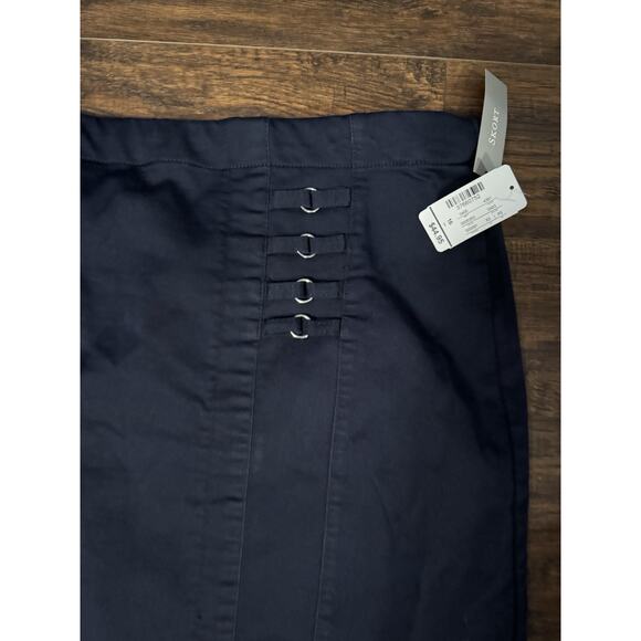 C.J. Banks Stretch Skort Skirt Shorts Elastic In Navy Sz:16 - Picture 2 of 6